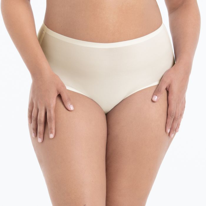 6er-Pack Soft Stretch Taillenslip Schwarz, Haut & Champagne 36-52