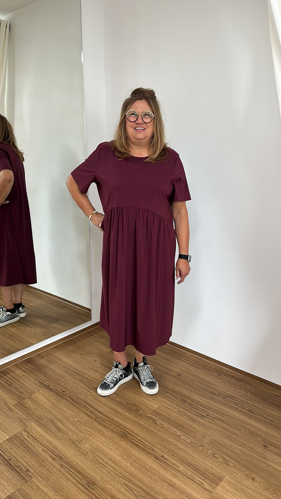 Langes Kleid Bordeaux