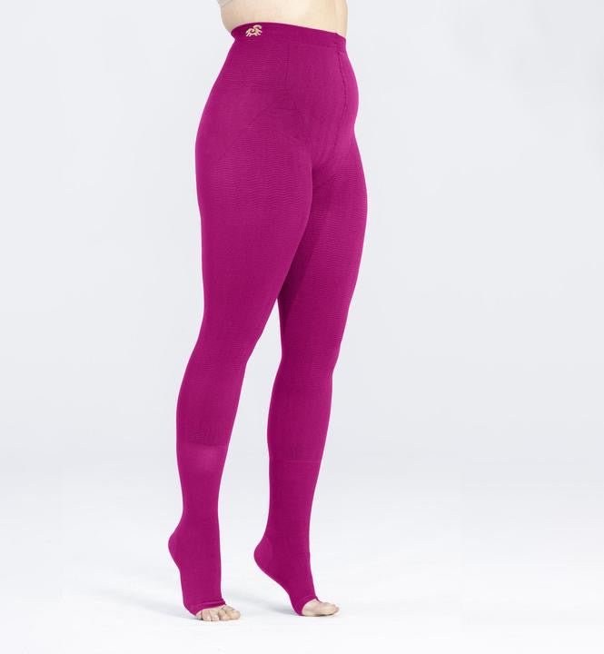SILBER WELLE KOMPRESSIONS LEGGINGS CURVY PRO 55 - 150kg Klasse 1 Blau & Pink - Vera Meyer