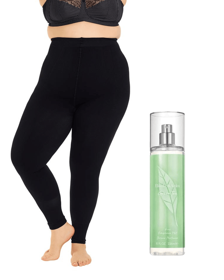 Kompressions Leggings Silber Welle 55-150kg & Green Tea Spray - Vera Meyer