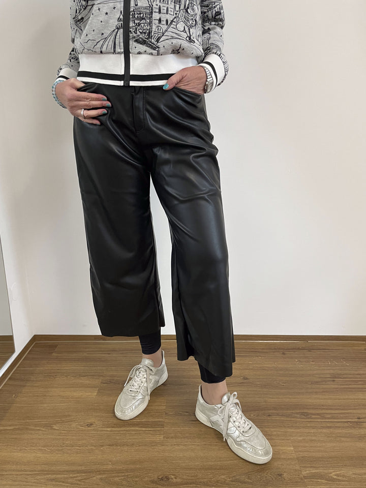 Lederlook broek 7/8 - Vera Meyer