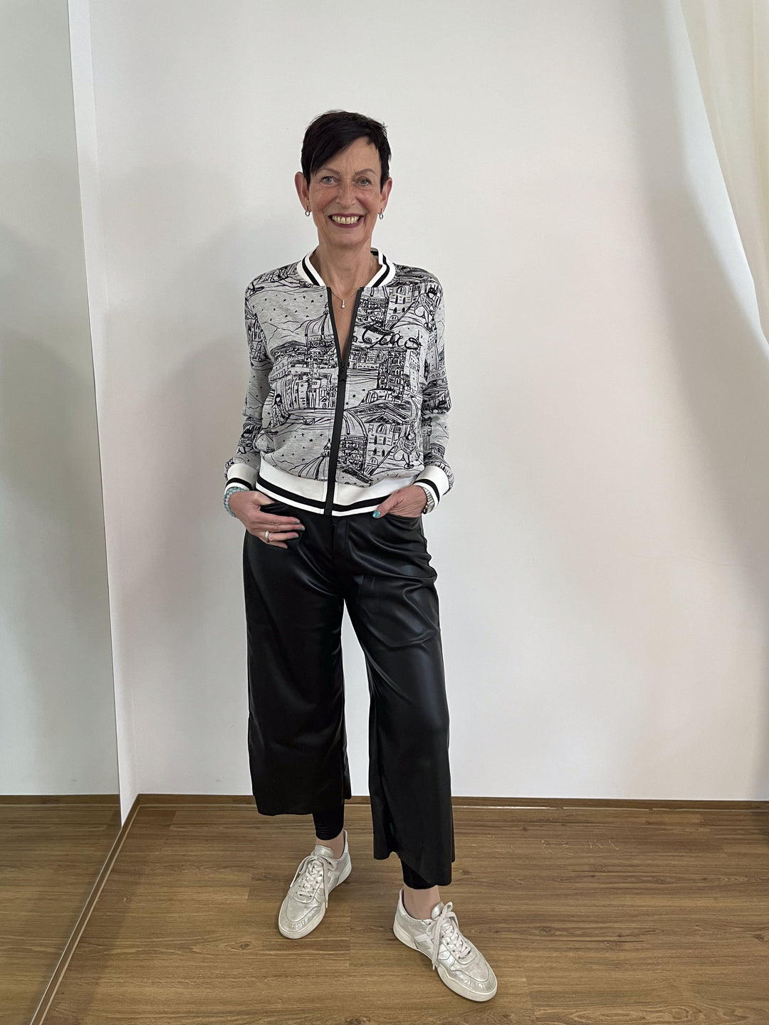 Lederlook broek 7/8 - Vera Meyer