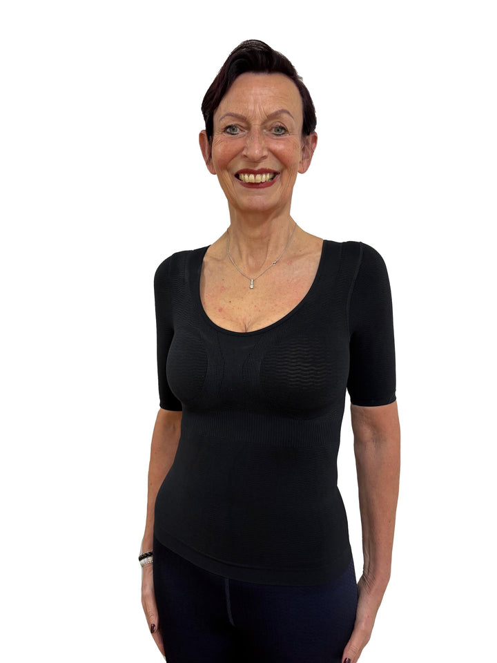Zilver Welle Top Pro Zwart & Huid - Vera Meyer