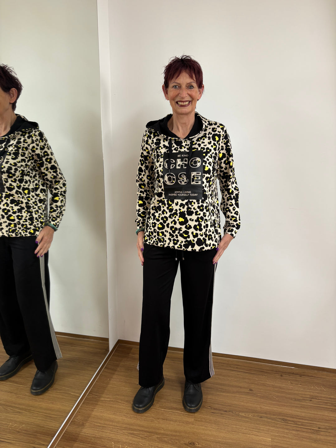 Sweatshirt met luipaardprint - Vera Meyer