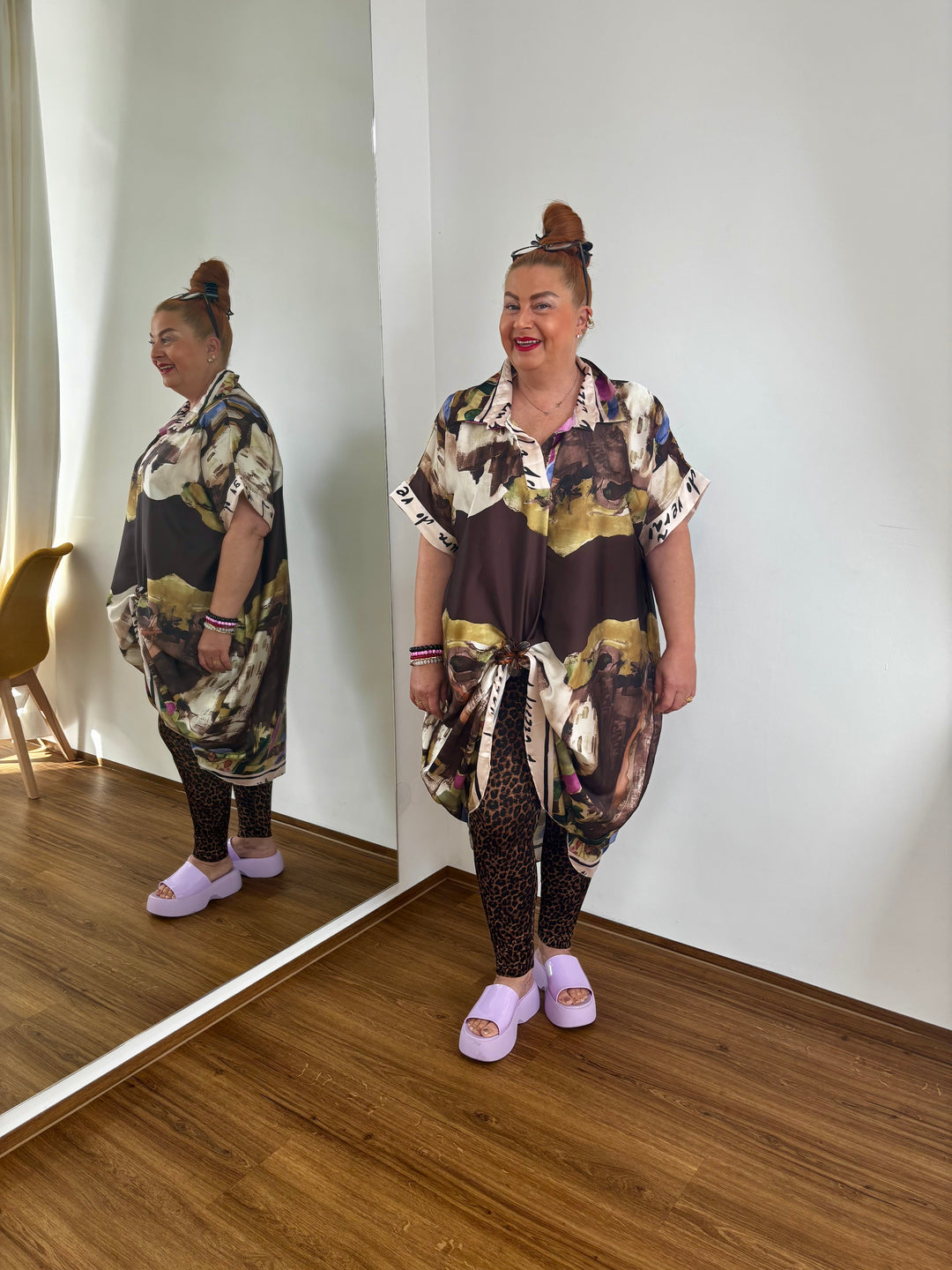 Blousejurk met artistieke afdruk - Vera Meyer