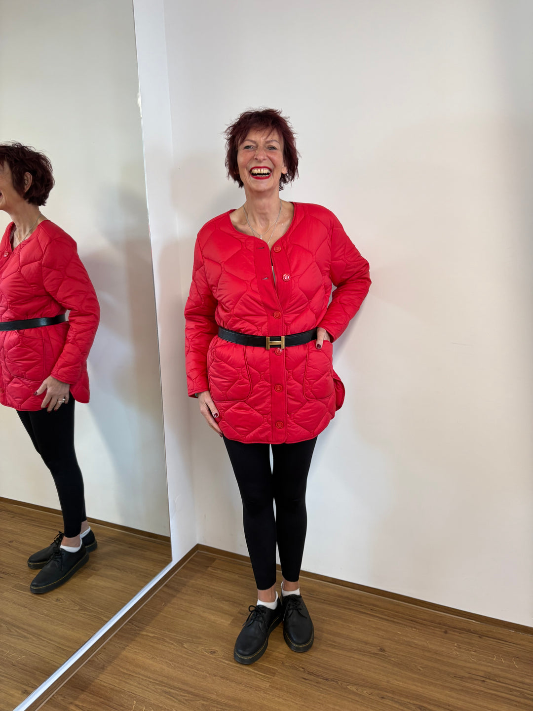 Steppjacke Rot