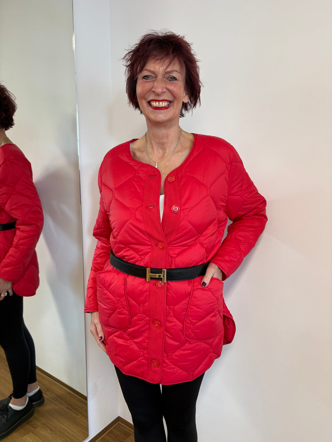 Steppjacke Rot