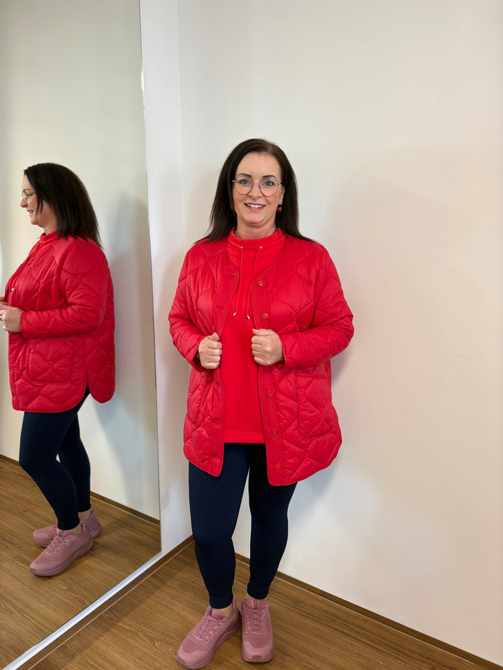 Steppjacke Rot
