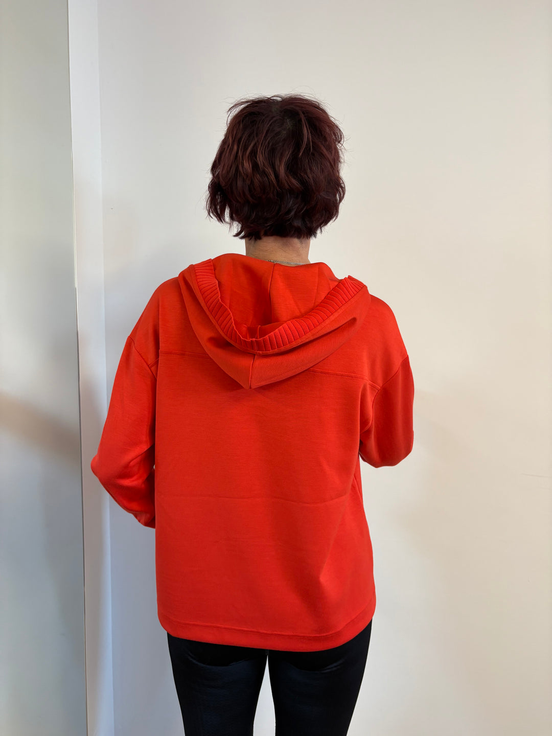 Sweatshirt mit Strickbündchen und Kapuze