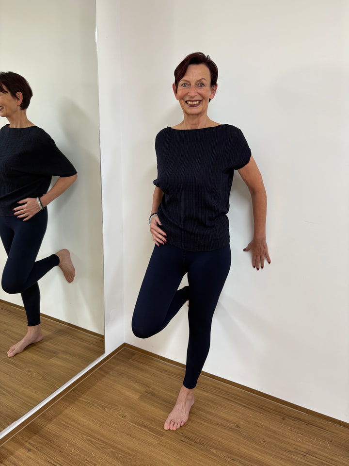 Silber Welle Curvy Kompressions Leggings 55-150KG Gewicht Klasse 1