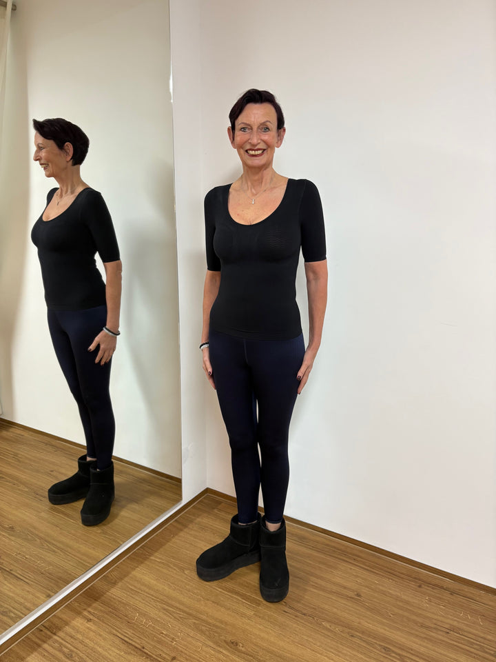 Zilveren Welle Top Pro Zwart & Huid - Vera Meyer