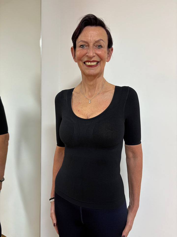 Zilveren Golf Top Pro Zwart en Huidskleur - Vera Meyer