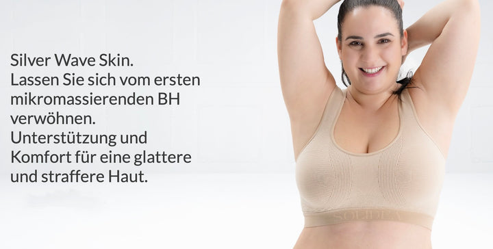Zilveren golvende compressie BH - Vera Meyer