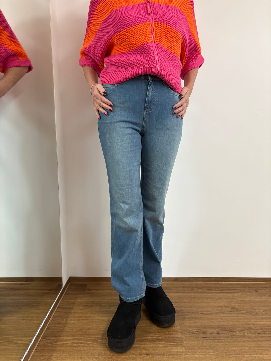 Innovatieve Bauchi Weg Jeans Maat 36 - 54, lichte wassing - Vera Meyer